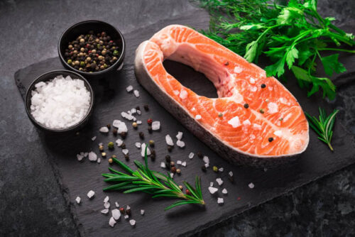 Image of fish and seasonings.