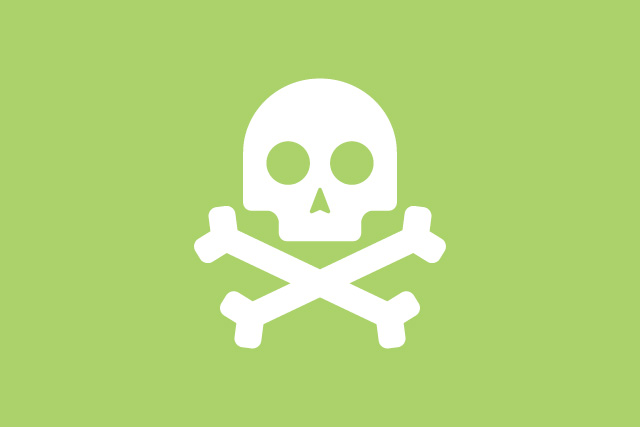 Graphic of the poison symbol.