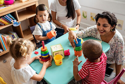 toddlers at nursery school