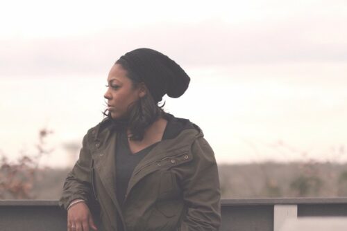 A person staring off into the distance.