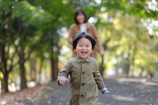 toddler running