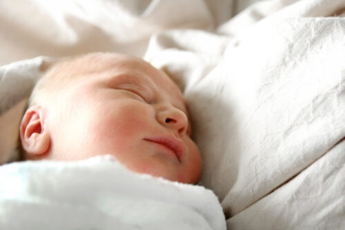 A baby asleep