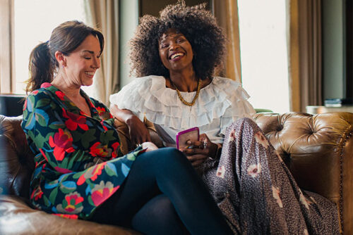 women laughing