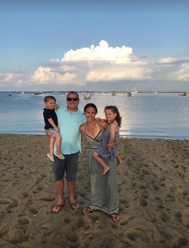 Matt with his family at the beach