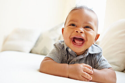 baby laughing