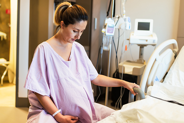 Pregnant woman in hospital