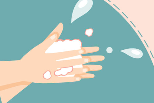 Someone washing their hands with soap to try and stay safe and stay healthy during the pandemic.