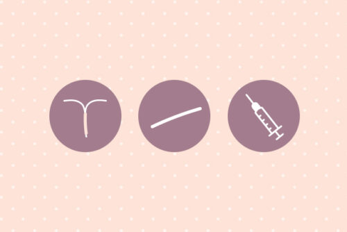 Graphic showing three types of long acting reversible contraception options.