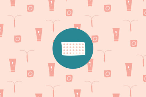 Graphic that represents a type of birth control method.
