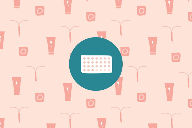 Graphic that represents a type of birth control method.