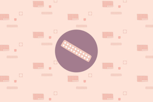 Graphic showing a type of birth control option.