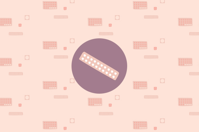 Graphic showing a type of birth control option.