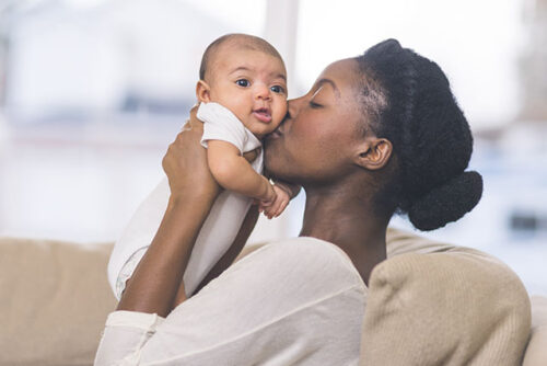 woman and newborn