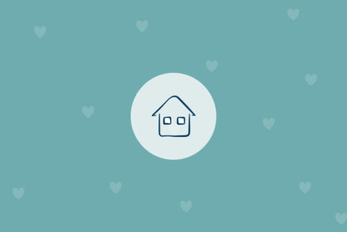 Graphic showing an image of a house to represent work from home environments.