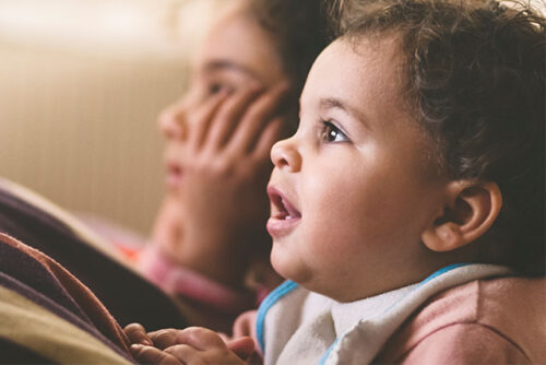kids watching television