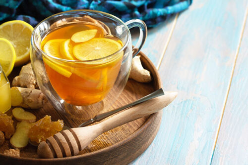 honey lemon and ginger tea
