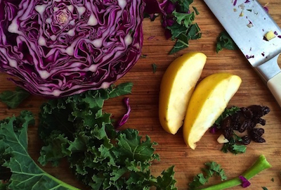 kale and cabbage salad