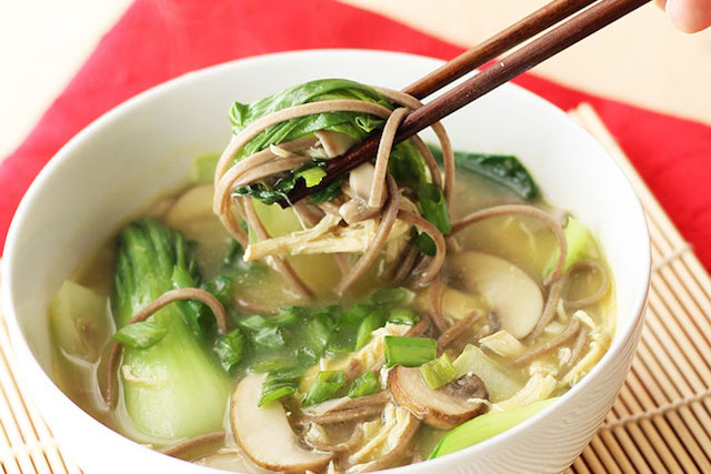 bowl of chicken noodle soup