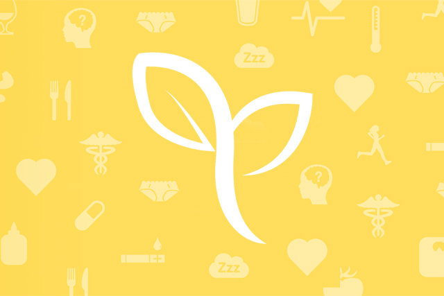 A graphic of a leaf growing to represent tracking fertility data.