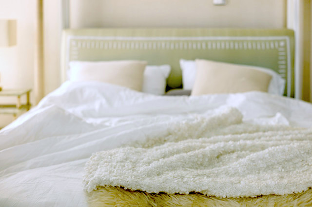 A bed to represent how sleep and fertility are connected.