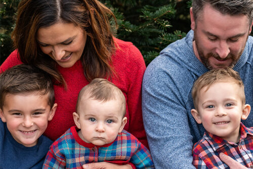 a beautiful family of five