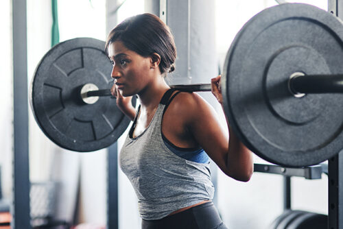 woman lifting weight