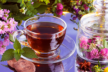 delicious looking cup of tea in a lovely garden